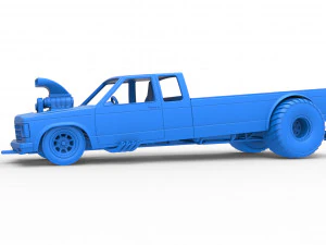 Pulling truck 2wd 2 Scale 1 to 25 3D Print Model