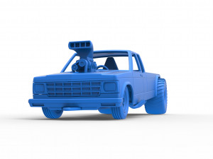 Pulling truck 2wd 2 Scale 1 to 25 Modèles 3D en vedette