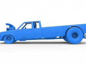 Pulling truck 2wd 2 Scale 1 to 25 3D Print Model