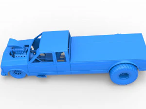 Pulling truck 2wd 2 Scale 1 to 25 3D Print Model