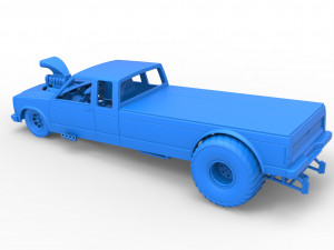 Pulling truck 2wd 2 Scale 1 to 25 Modèles 3D en vedette