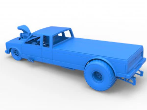 Pulling truck 2wd 2 Scale 1 to 25 3D Print Model