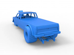 Pulling truck 2wd 2 Scale 1 to 25 3D Print Model