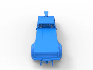 Pulling truck 2wd 2 Scale 1 to 25 3D Print Model