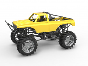 Mud truck Scale 1 to 25 3D 프린트 모델