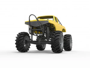 Mud truck Scale 1 to 25 3D Print Model