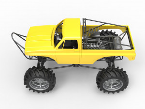 Mud truck Scale 1 to 25 3D 打印模型