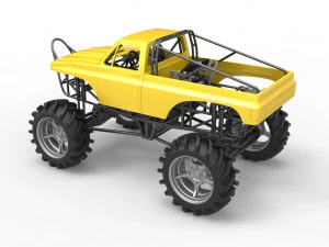 Mud truck Scale 1 to 25 3D Print Model
