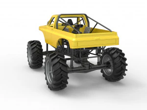 Mud truck Scale 1 to 25 3D Print Model
