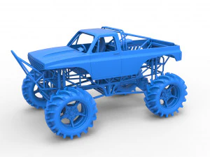 Mud truck Scale 1 to 25 3D Print Model