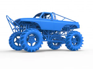 Mud truck Scale 1 to 25 3D Print Model