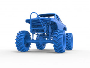 Mud truck Scale 1 to 25 3D Print Model