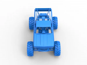 Mud truck Scale 1 to 25 3D Print Model