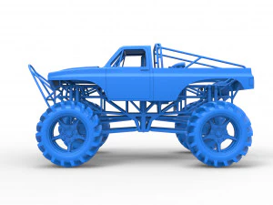 Mud truck Scale 1 to 25 3D Print Model