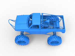 Mud truck Scale 1 to 25 3D 打印模型