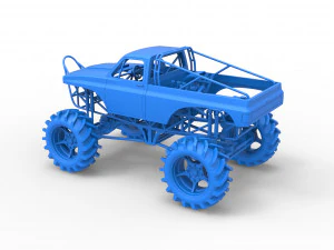 Mud truck Scale 1 to 25 3D Print Model