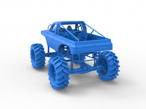 Mud truck Scale 1 to 25 3D 打印模型