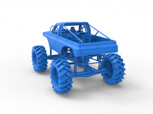 Mud truck Scale 1 to 25 3D Print Model