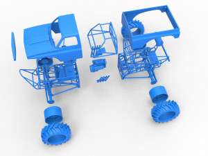 Mud truck Scale 1 to 25 3D 打印模型