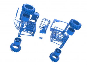 Mud truck Scale 1 to 25 3D Print Model