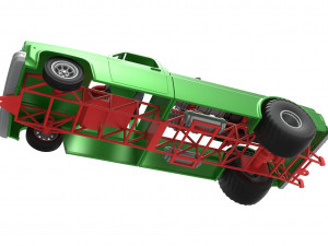 Jet pulling truck 2wd Scale 1 to 25 3D Baskı Modeli