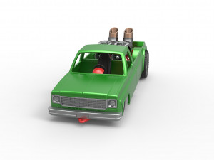 Jet pulling truck 2wd Scale 1 to 25 3D Baskı Modeli