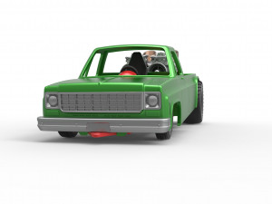 Jet pulling truck 2wd Scale 1 to 25 3D Baskı Modeli