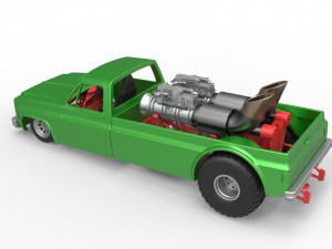 Jet pulling truck 2wd Scale 1 to 25 3D Baskı Modeli
