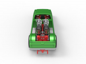 Jet pulling truck 2wd Scale 1 to 25 3D Baskı Modeli