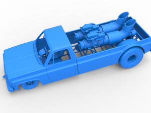 Jet pulling truck 2wd Scale 1 to 25 3D Baskı Modeli
