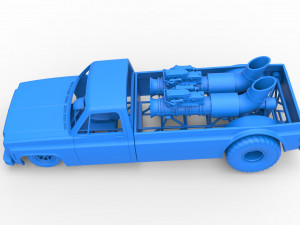 Jet pulling truck 2wd Scale 1 to 25 3D Baskı Modeli