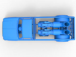 Jet pulling truck 2wd Scale 1 to 25 3D Baskı Modeli