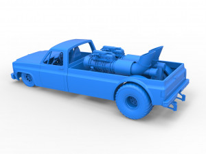 Jet pulling truck 2wd Scale 1 to 25 3D Baskı Modeli