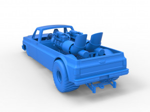 Jet pulling truck 2wd Scale 1 to 25 3D Baskı Modeli