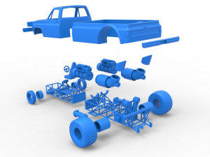 Jet pulling truck 2wd Scale 1 to 25 3D Baskı Modeli
