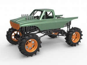 Mud truck 2 Scale 1 to 25 Modelo de Impressão 3D