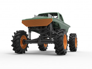 Mud truck 2 Scale 1 to 25 3Dプリントモデル