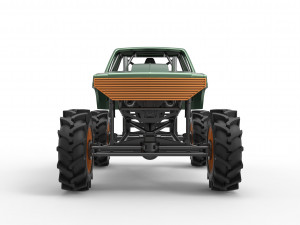 Mud truck 2 Scale 1 to 25 3Dプリントモデル