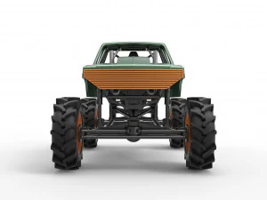 Mud truck 2 Scale 1 to 25 3D Print Model