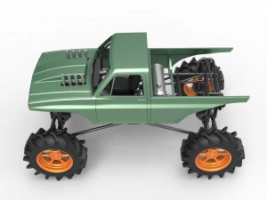 Mud truck 2 Scale 1 to 25 3D Print Model