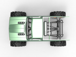 Mud truck 2 Scale 1 to 25 3Dプリントモデル