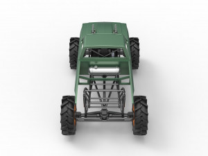 Mud truck 2 Scale 1 to 25 3Dプリントモデル