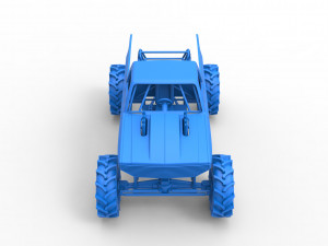 Mud truck 2 Scale 1 to 25 3Dプリントモデル