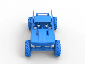 Mud truck 2 Scale 1 to 25 3D Print Model