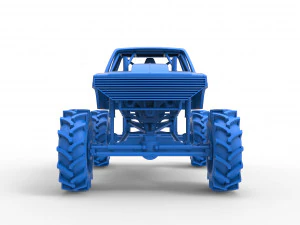 Mud truck 2 Scale 1 to 25 3D Print Model