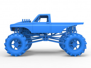 Mud truck 2 Scale 1 to 25 3Dプリントモデル