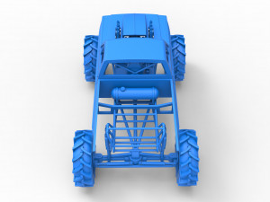 Mud truck 2 Scale 1 to 25 3Dプリントモデル