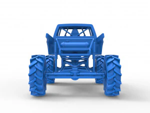 Mud truck 2 Scale 1 to 25 3D Print Model
