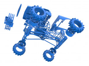 Mud truck 2 Scale 1 to 25 3D Print Model