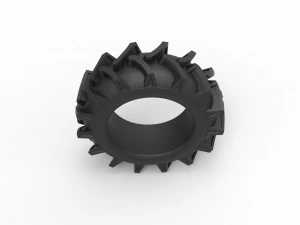 Offroad tire 38 Scale 1 to 25 3D Print Model